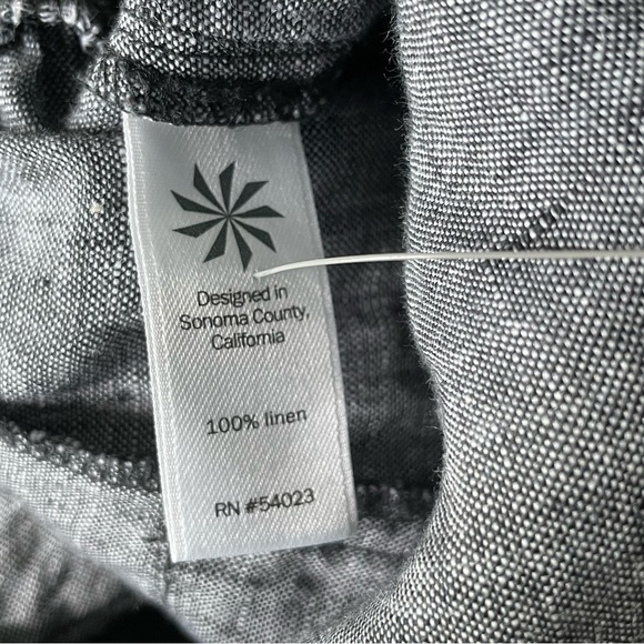 Athleta Bali heathered linen drawstring wide leg Pants 47157 - Picture 11 of 15